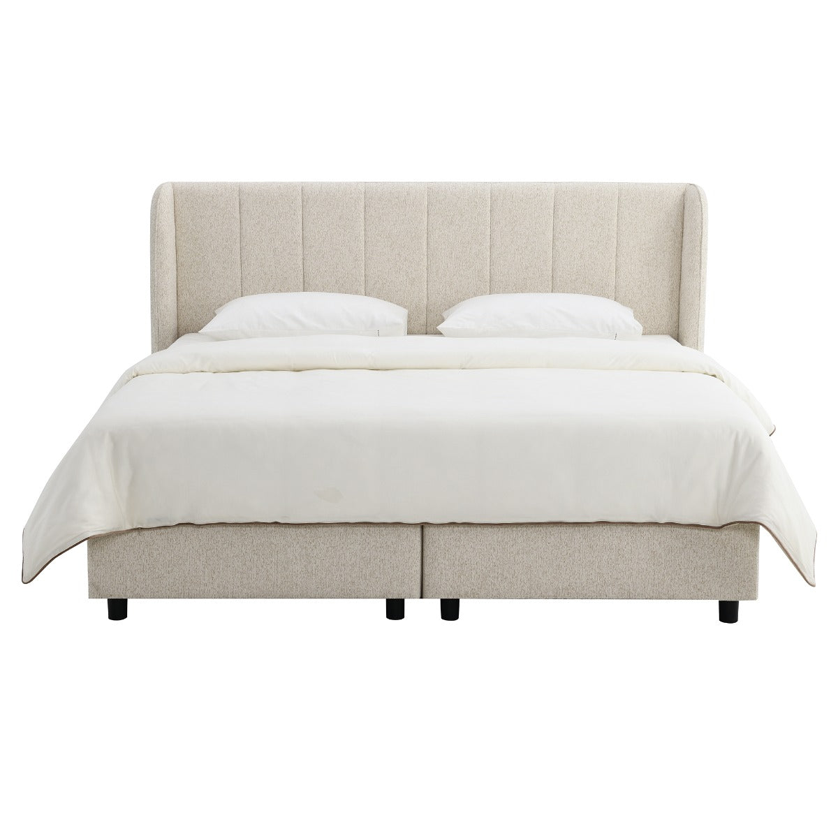 Adonia Beige Eastern King Bed W/Storage - Ornate Home