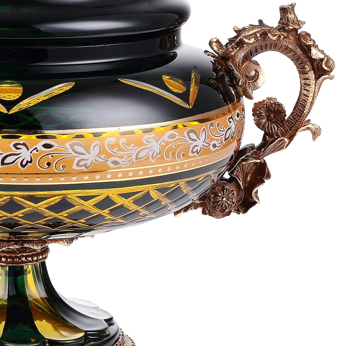 Adora Black & Gold/Beige Urn / HD-3010L - Ornate Home