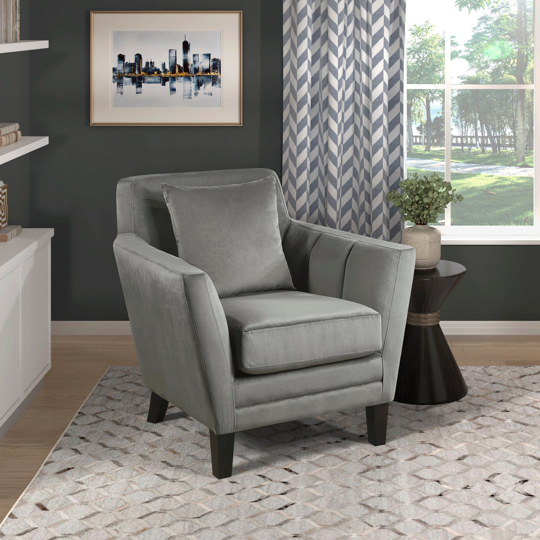 Adore Gray Accent Chair - Ornate Home