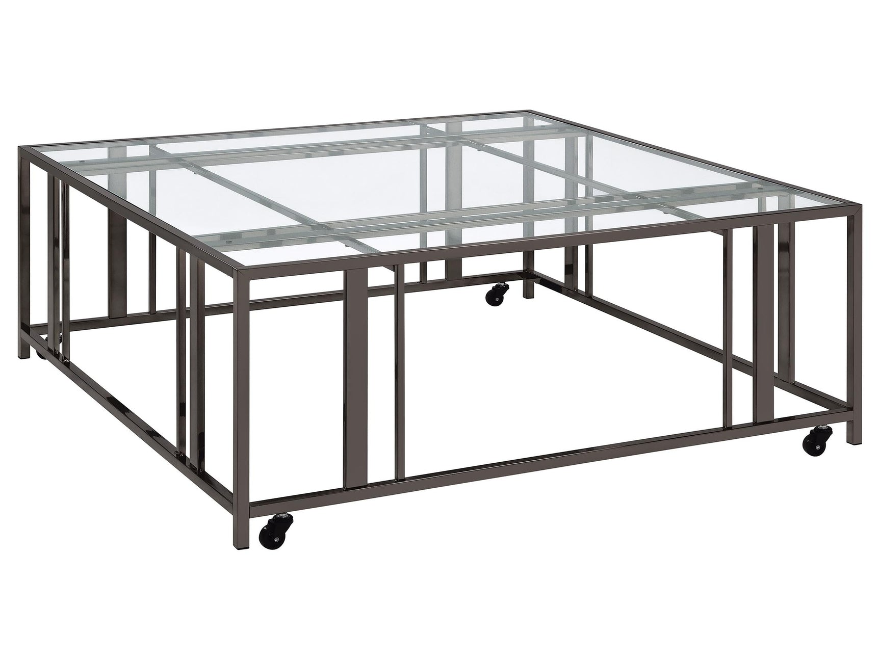 Adri Black Nickel Square Coffee Table - Ornate Home