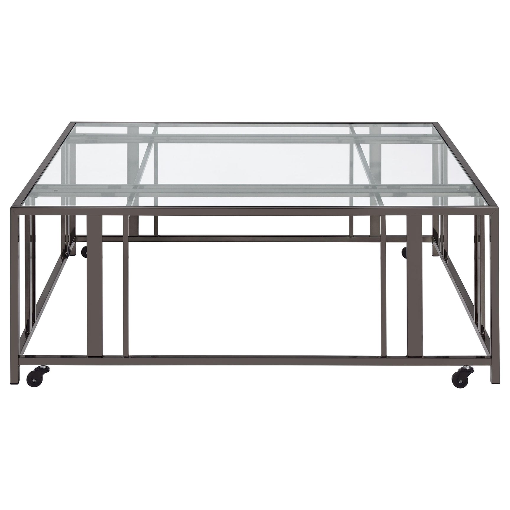 Adri Black Nickel Square Coffee Table - Ornate Home