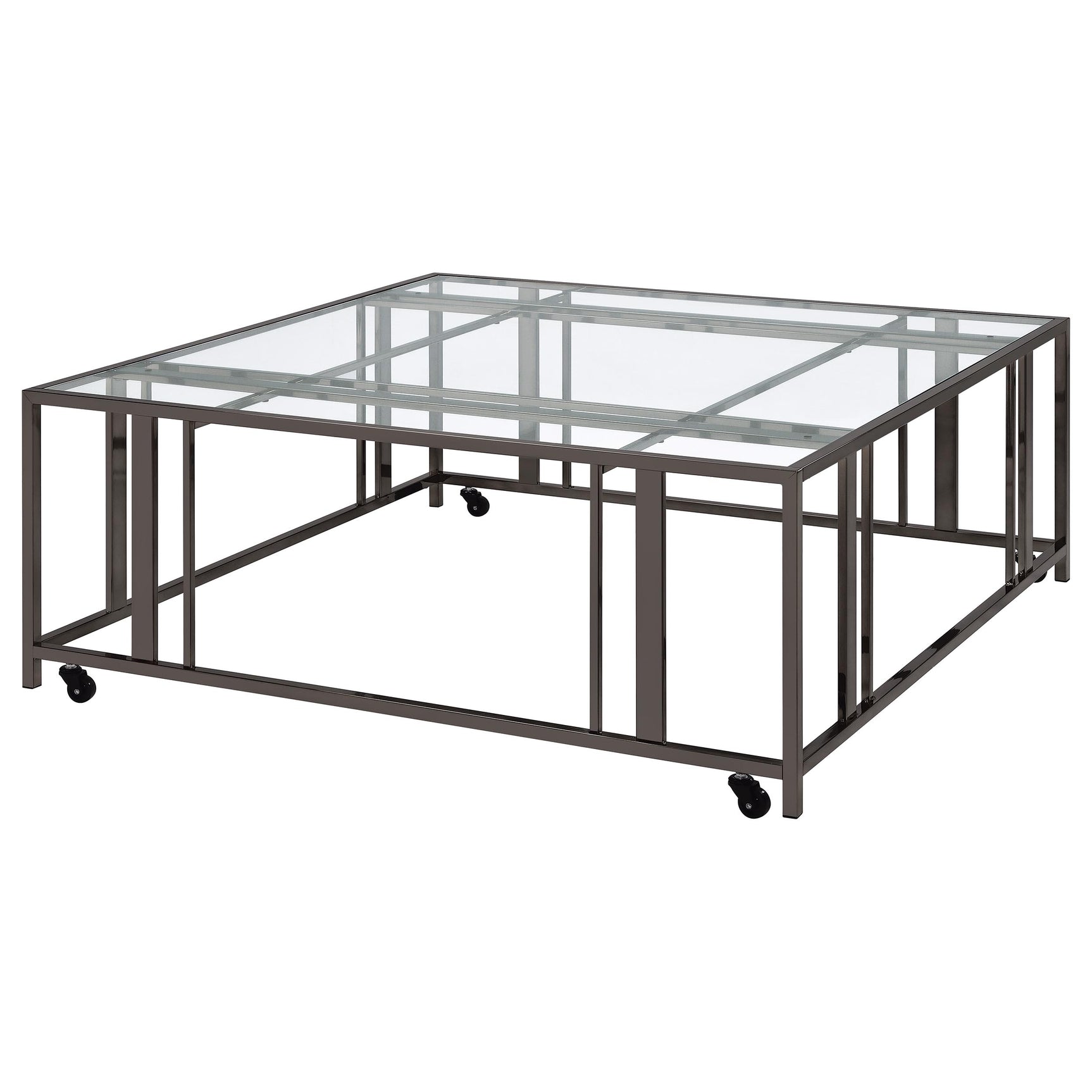 Adri Black Nickel Square Coffee Table - Ornate Home