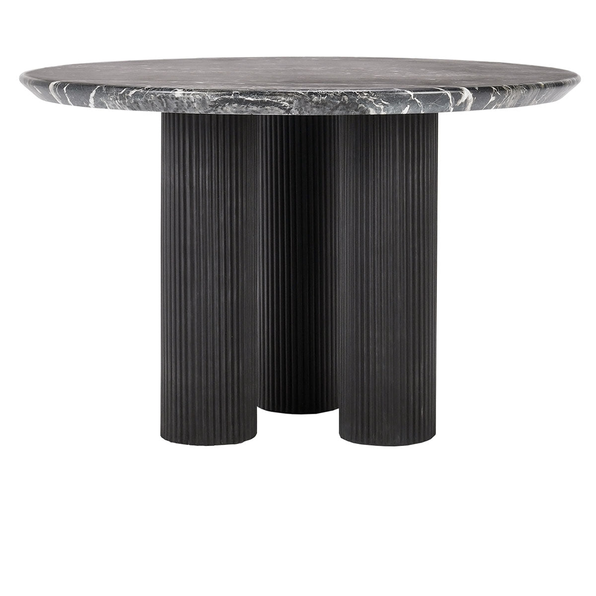 Adrian Black Outdoor Round Dining Table - Ornate Home