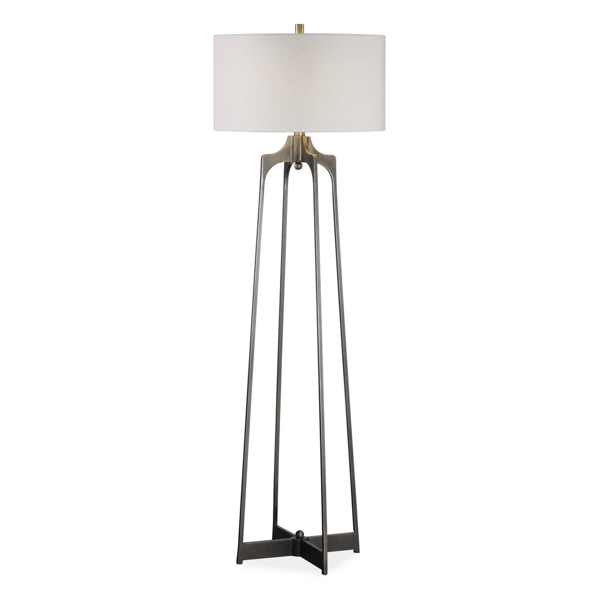 Adrian Silver Modern Floor Lamp - Ornate Home