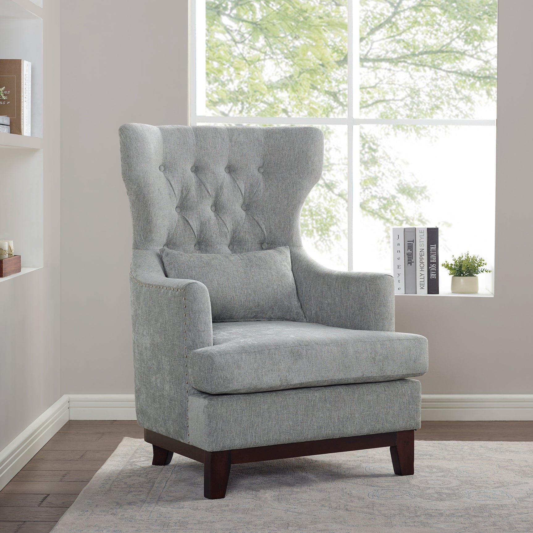 Adriano Light Gray Accent Chair - Ornate Home