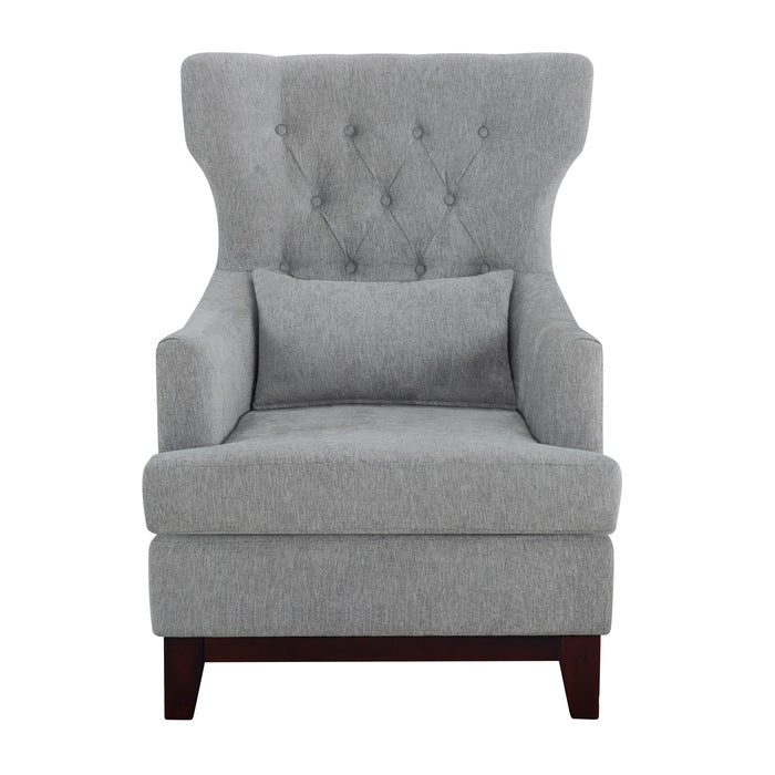 Adriano Light Gray Accent Chair - Ornate Home
