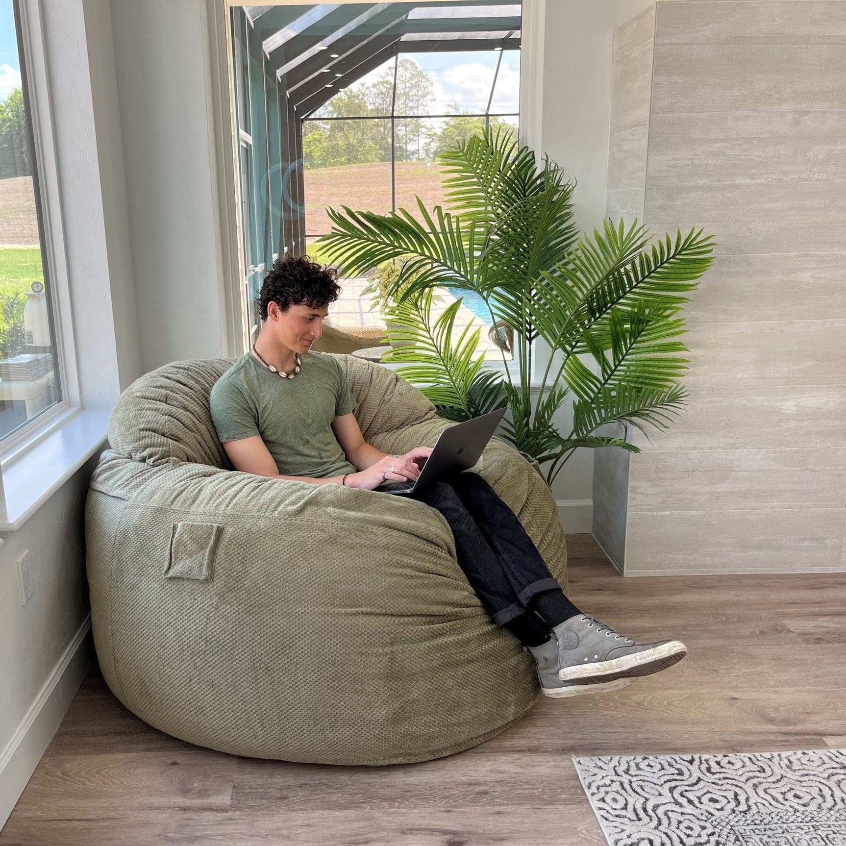 Adult Bean Bag Chair - Full - NEST Chenille - Ornate Home