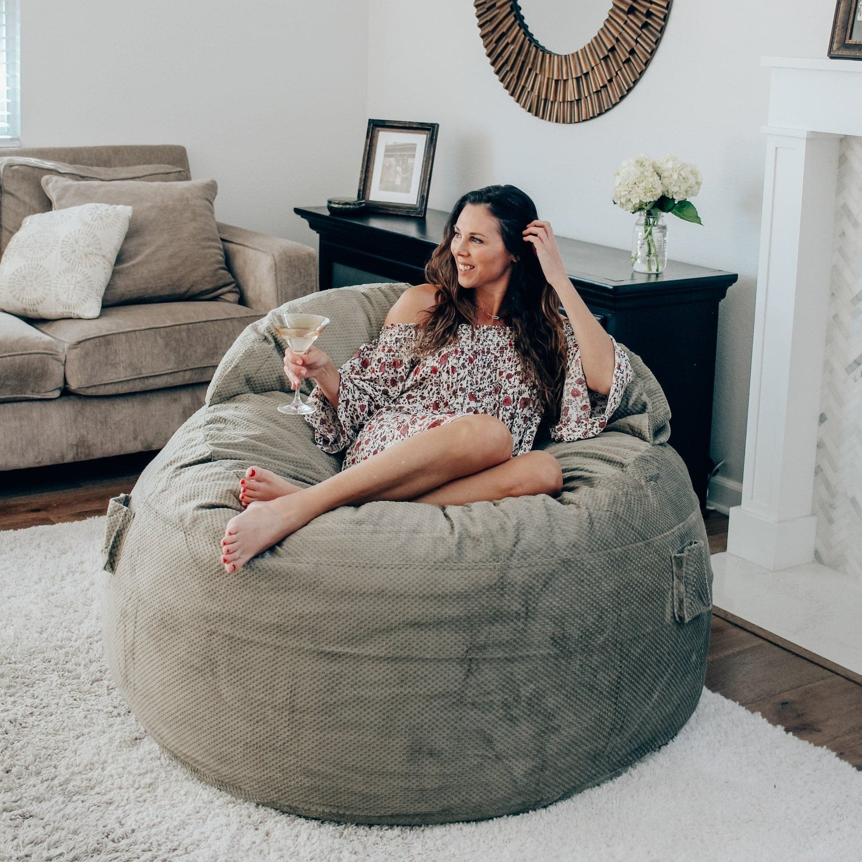 Adult Bean Bag Chair - King - NEST Chenille - Ornate Home