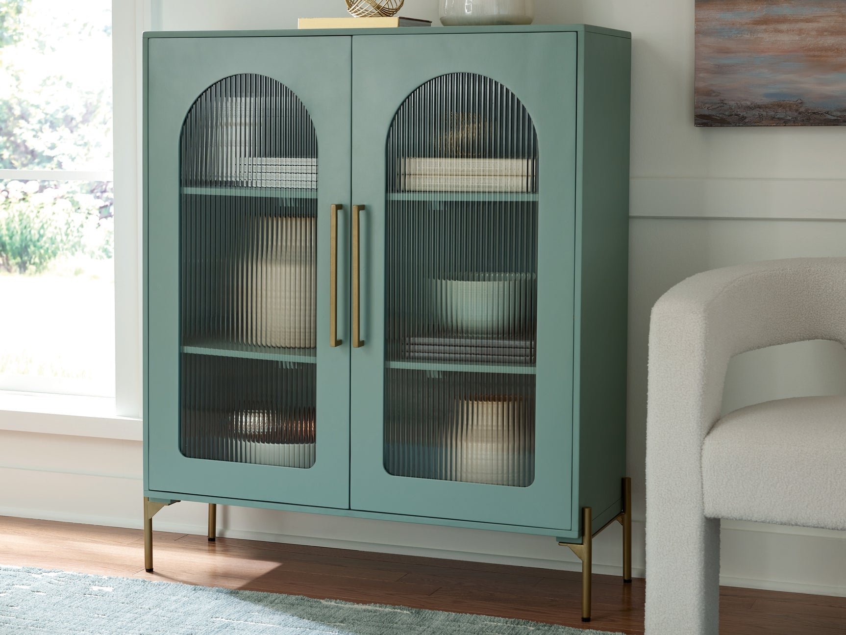 Adwen Light Green Accent Cabinet - Ornate Home