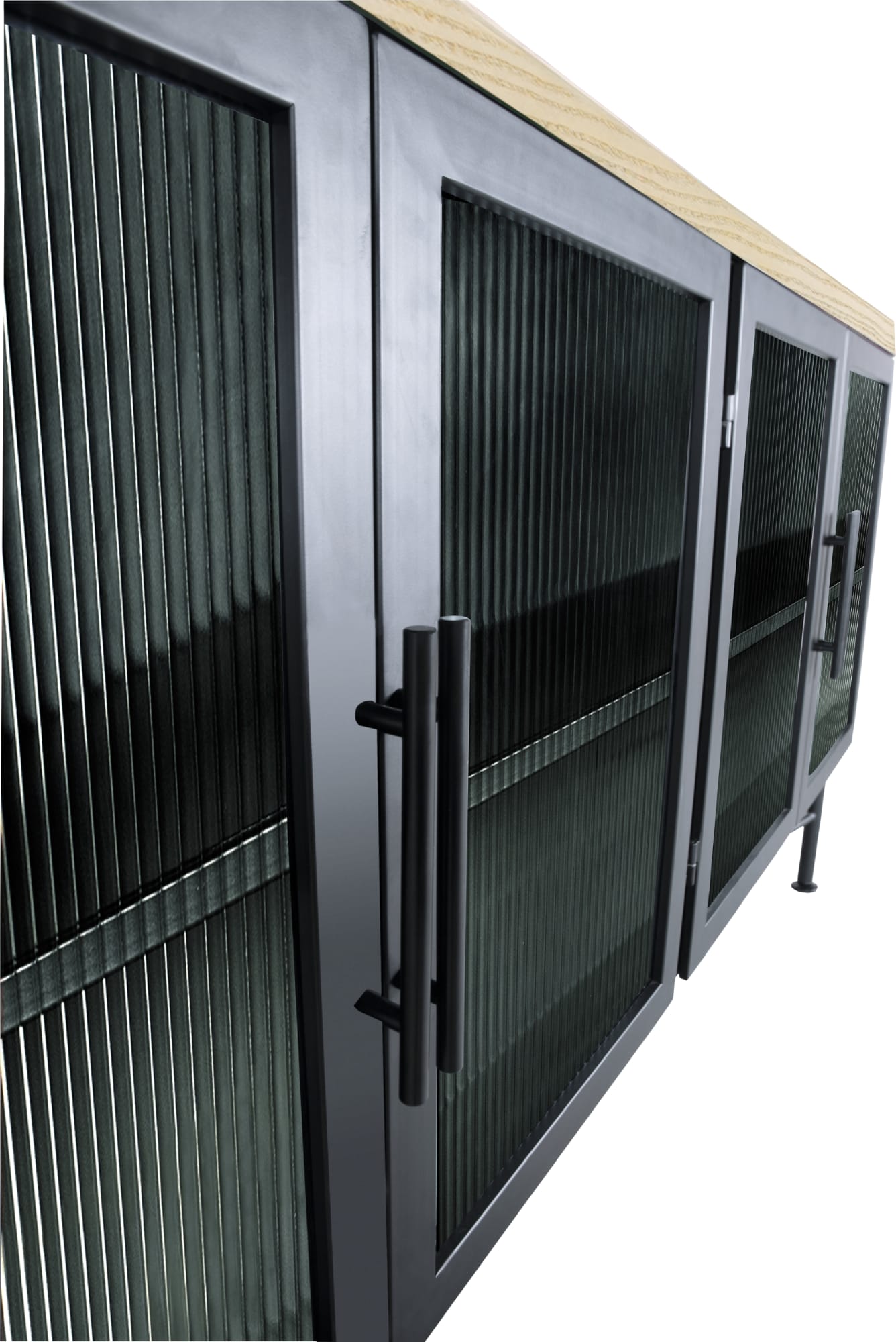 Aere Natural Ash/Black Sideboard - Ornate Home