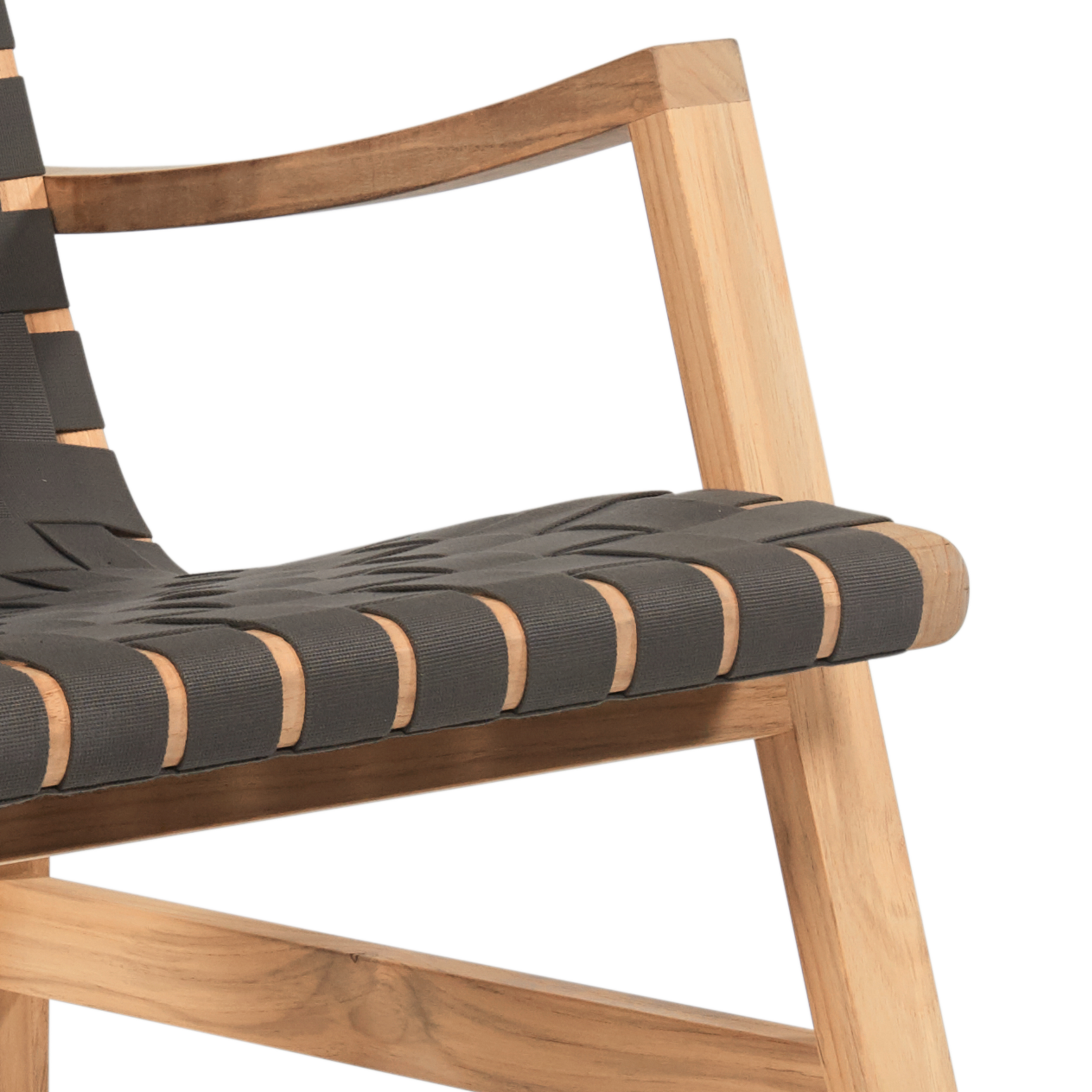 Aero Teak Taupe Grey Outdoor Woven Chat Armchair - Ornate Home