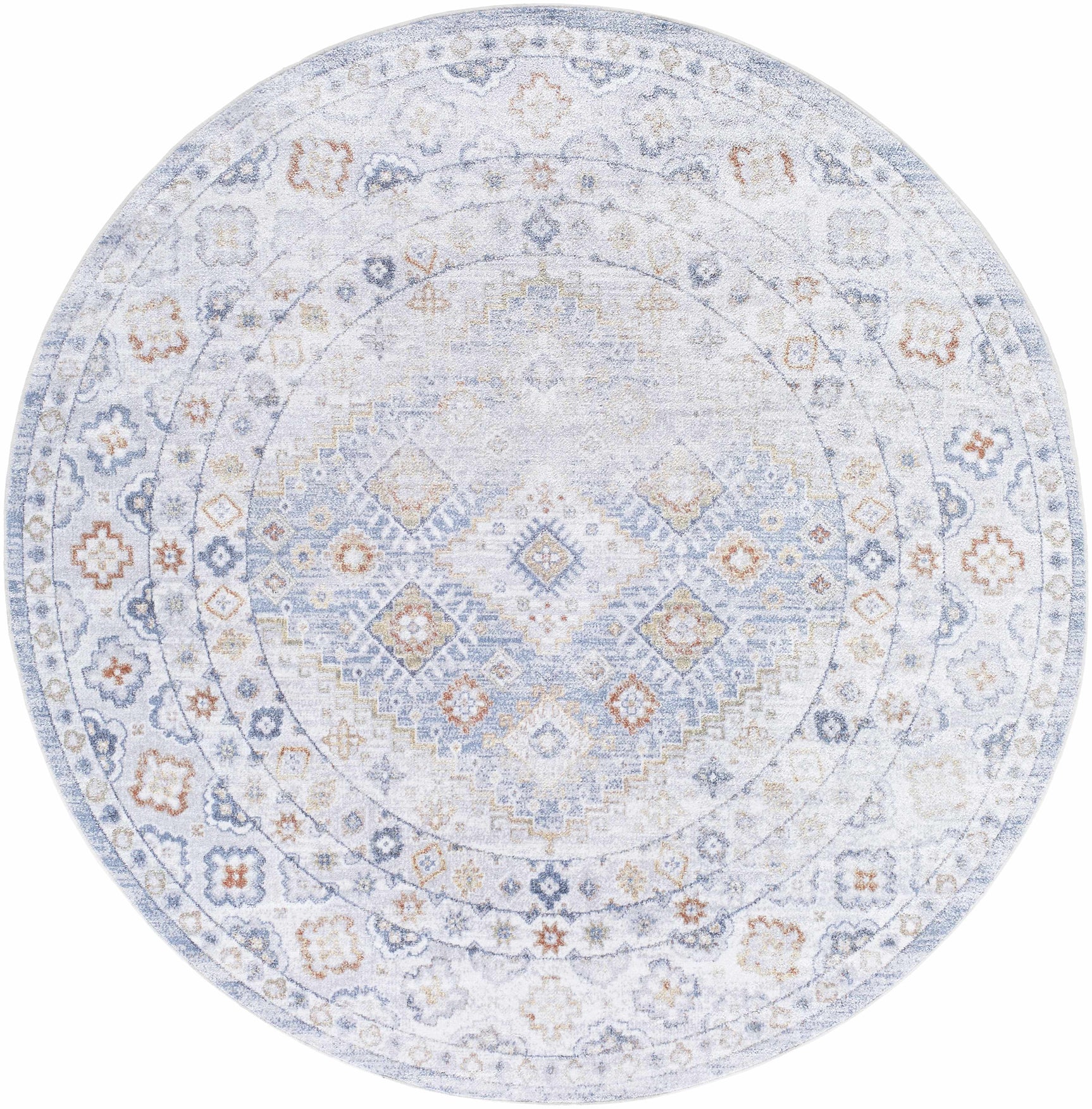 Agaton Blue Washable Area Rug - Ornate Home