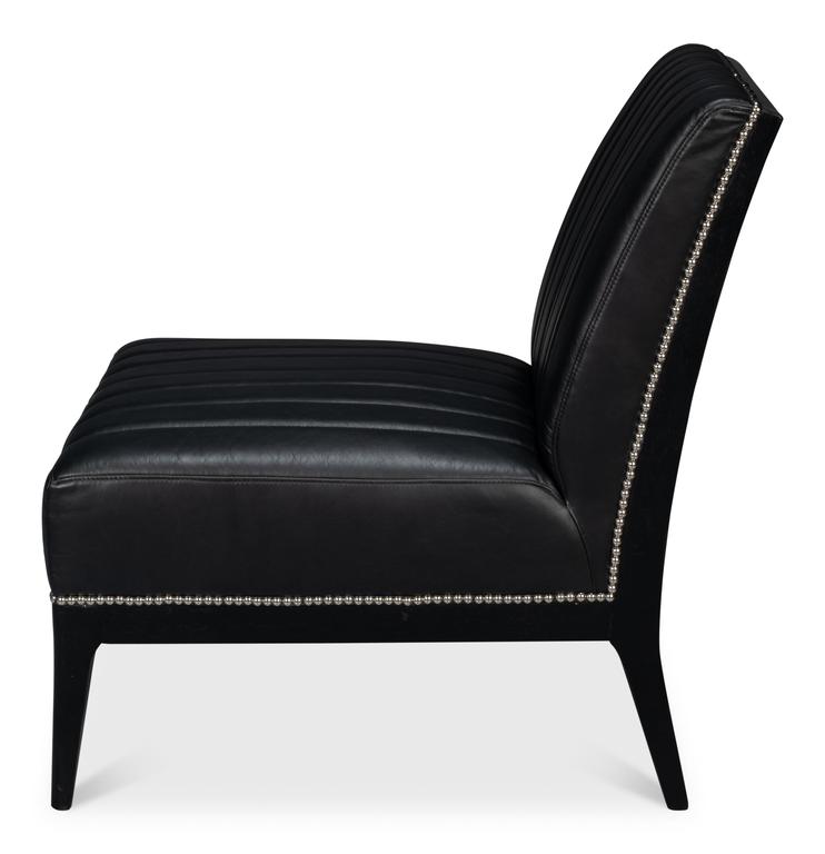 Agave Black Slipper Chair - Ornate Home