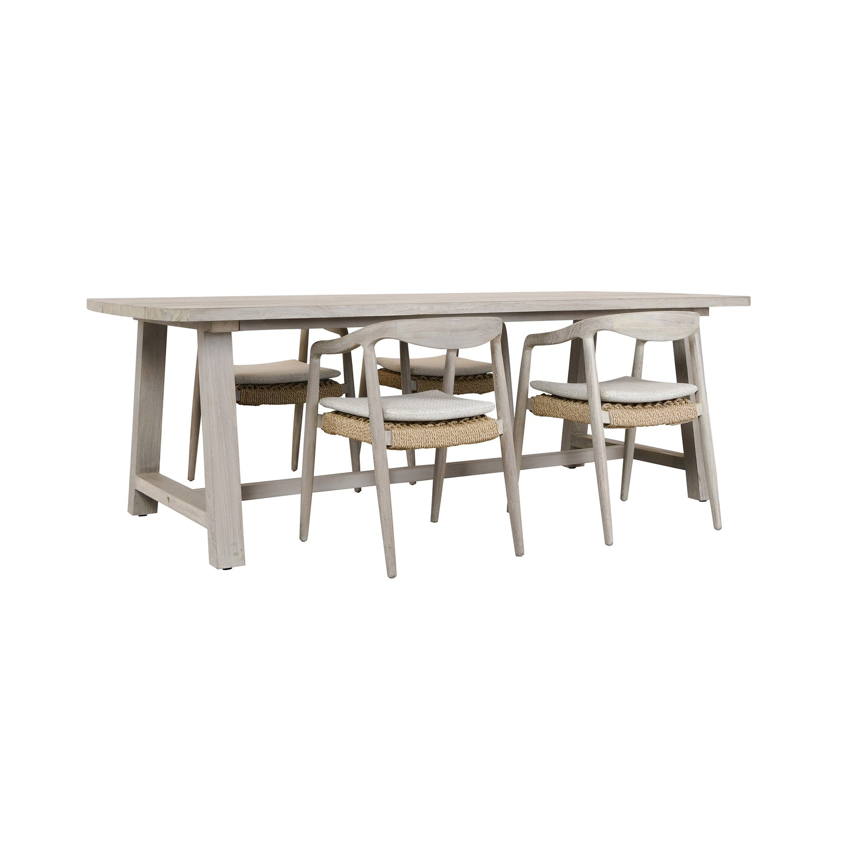Agnes Gray Outdoor Dining Table - Ornate Home
