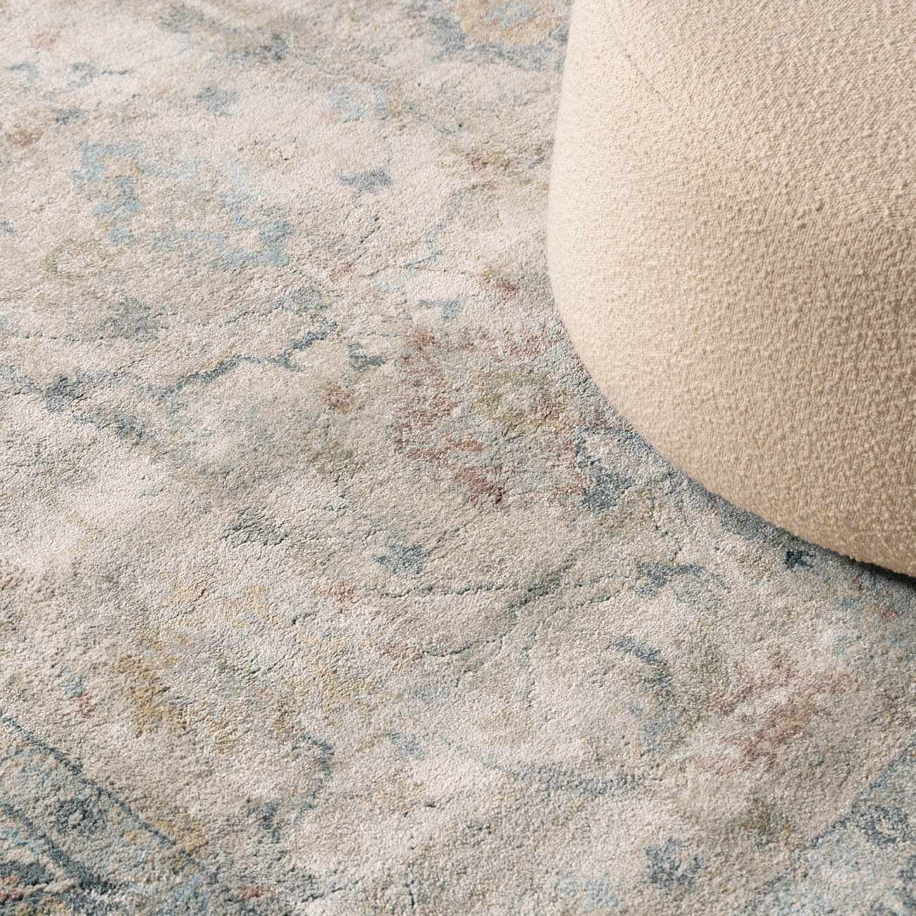Ahmaud Beige & Light Gray Thick Luxe Area Rug - Ornate Home