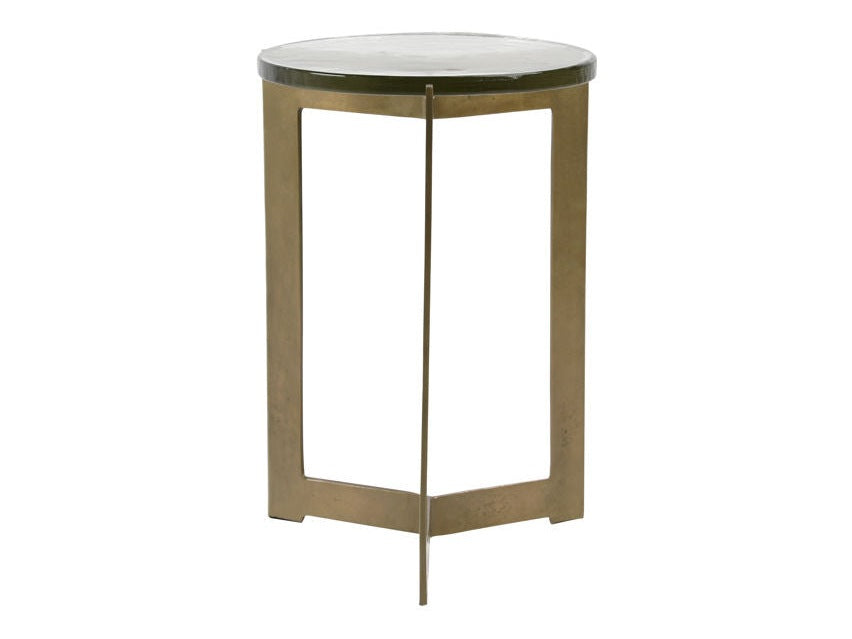 Aida Antique Brass Side Table - Ornate Home