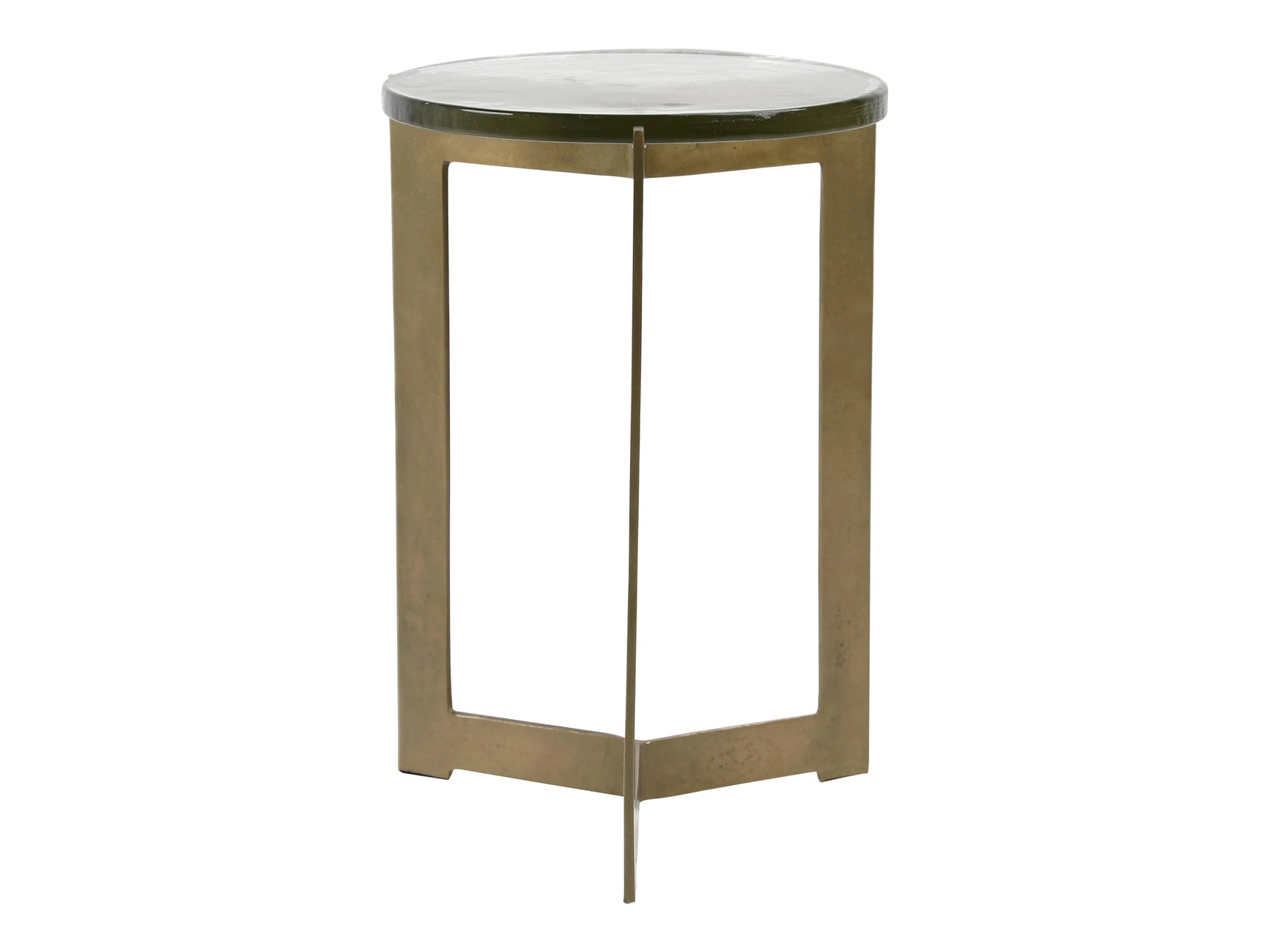 Aida Antique Brass Side Table - Ornate Home