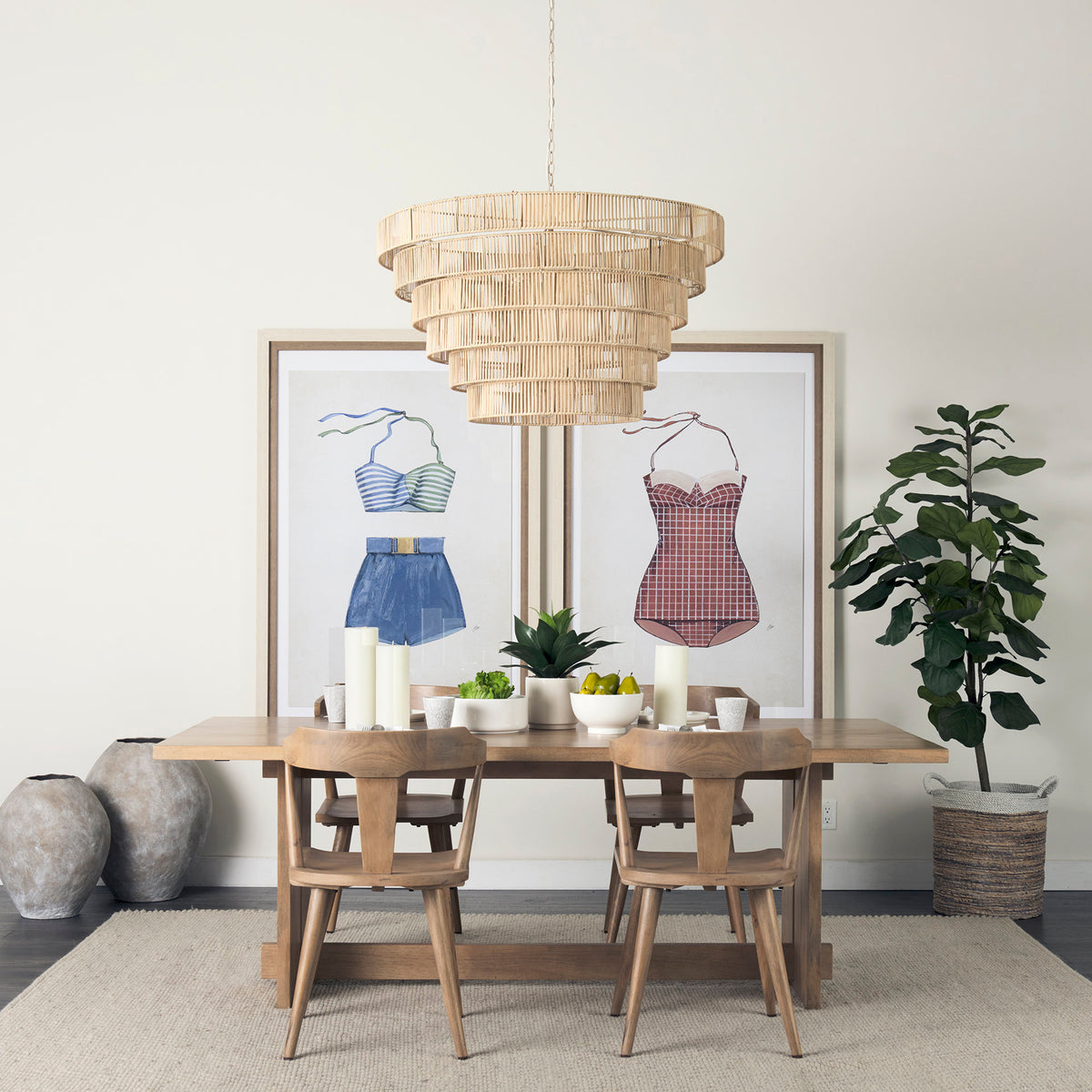 Aida Light Brown Rectangular Dining Table - Ornate Home