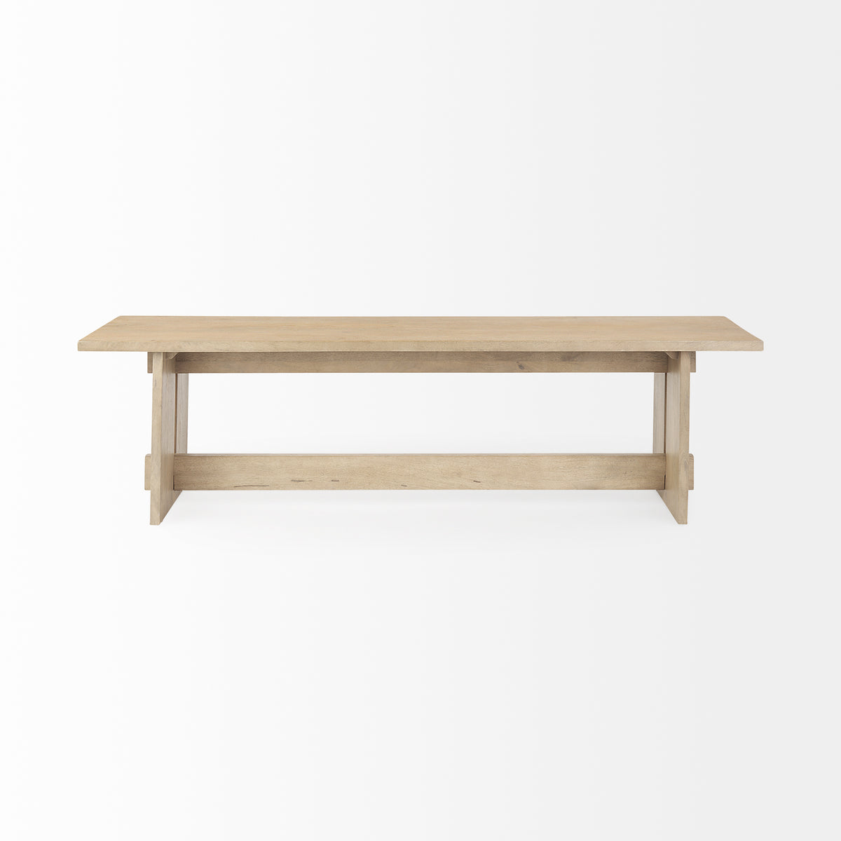 Aida Light Brown Wood Dining Bench - Ornate Home