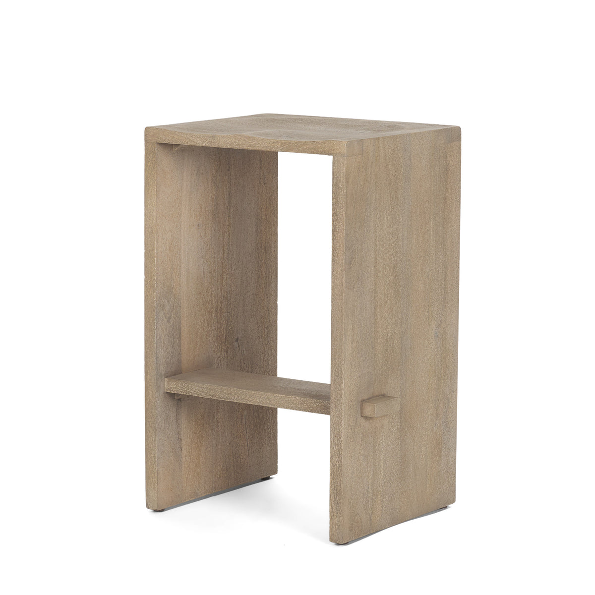 Aida Light Gray Wood Counter Stool - Ornate Home