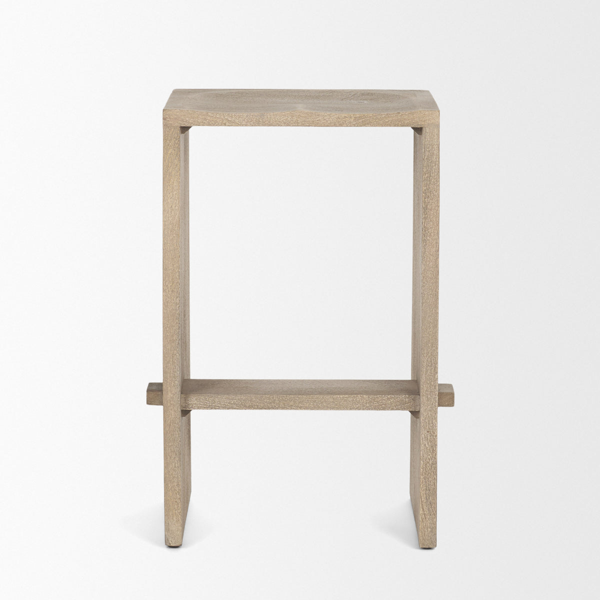 Aida Light Gray Wood Counter Stool - Ornate Home