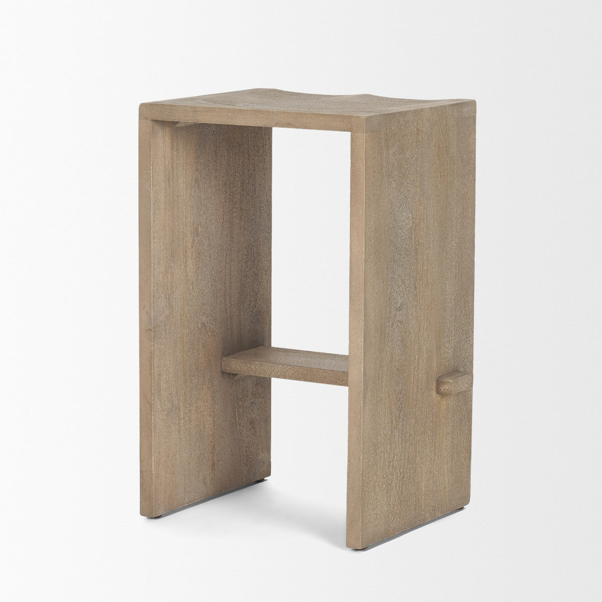 Aida Light Gray Wood Counter Stool - Ornate Home
