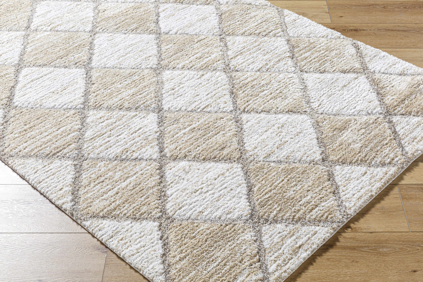 Aideen Cream Shag Area Rug - Clearance - Ornate Home
