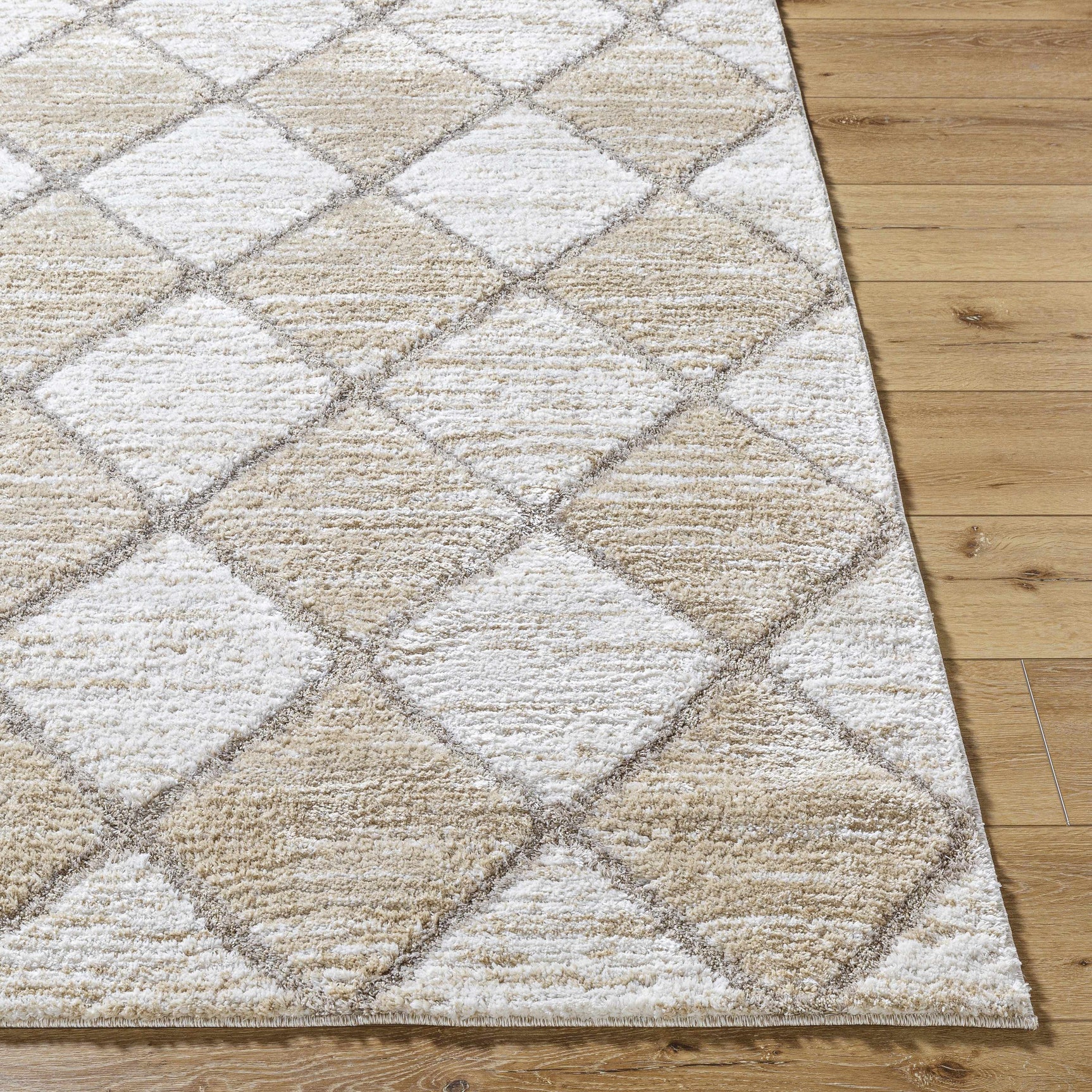Aideen Cream Shag Area Rug - Clearance - Ornate Home