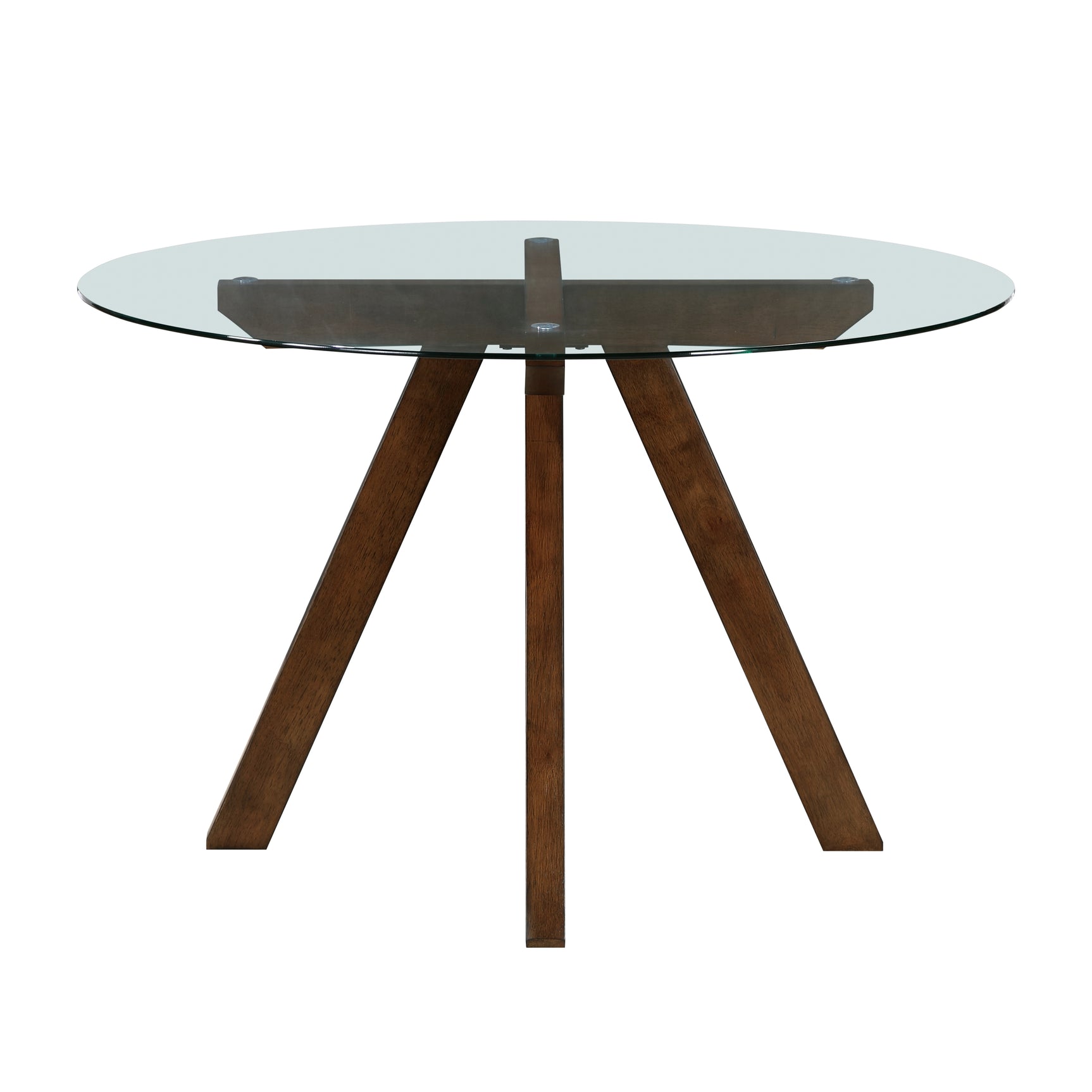 Aiden Tempered Glass/Brown Dining Table - Ornate Home