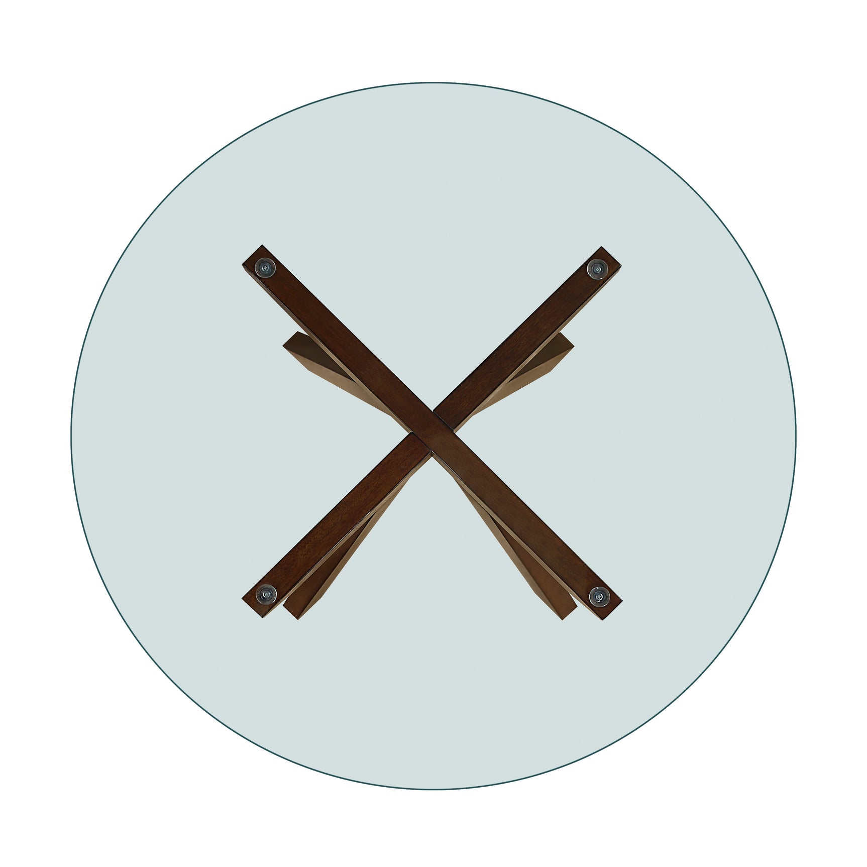 Aiden Tempered Glass/Brown Dining Table - Ornate Home