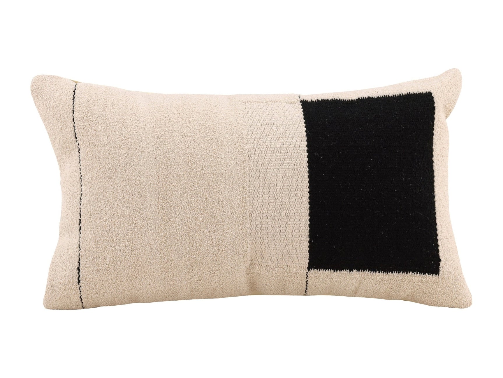 Aija Black/Off White Pillow - Ornate Home
