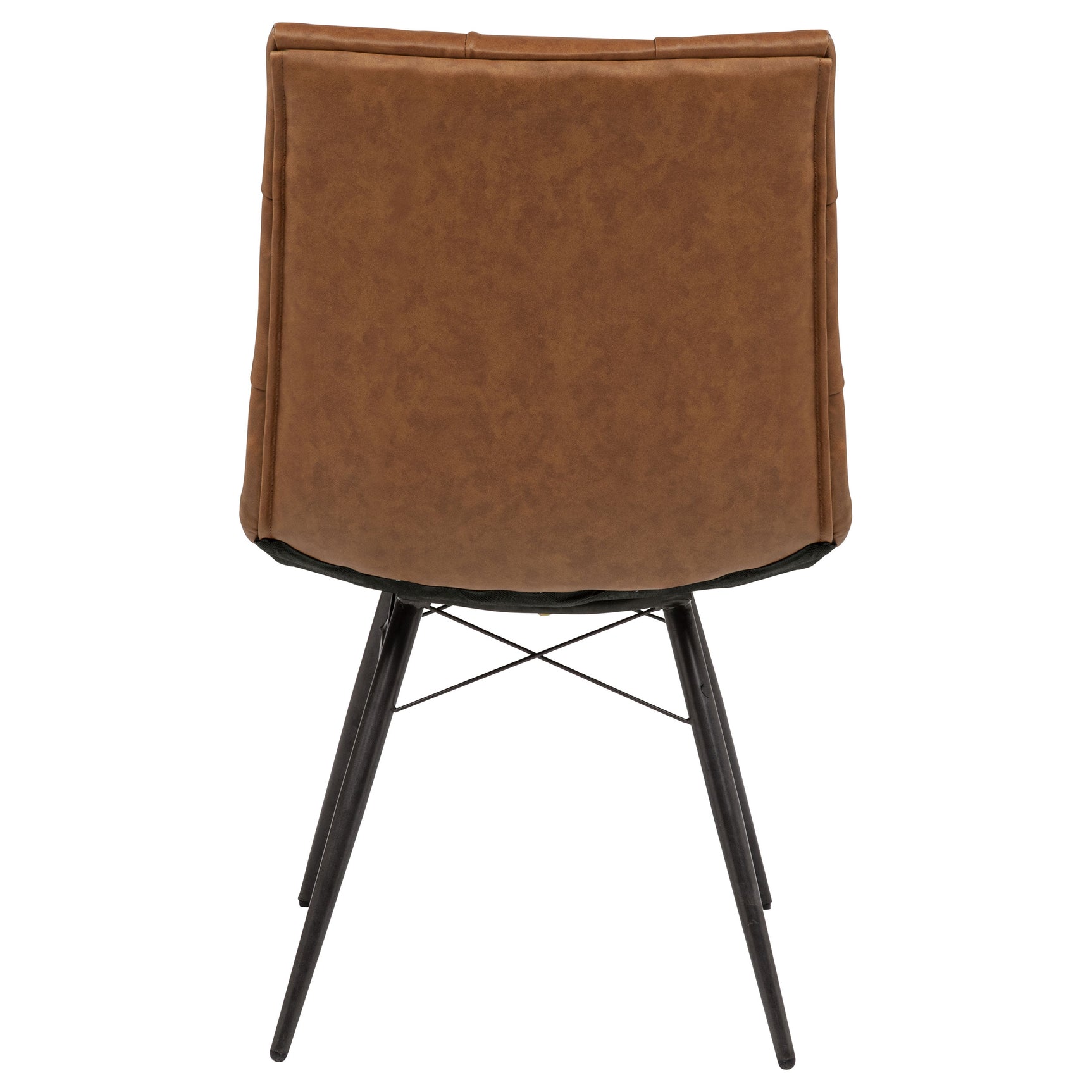 Aiken Saddle Brown Faux Leather Upholstered Dining Side Chair (Set of 4) - Ornate Home