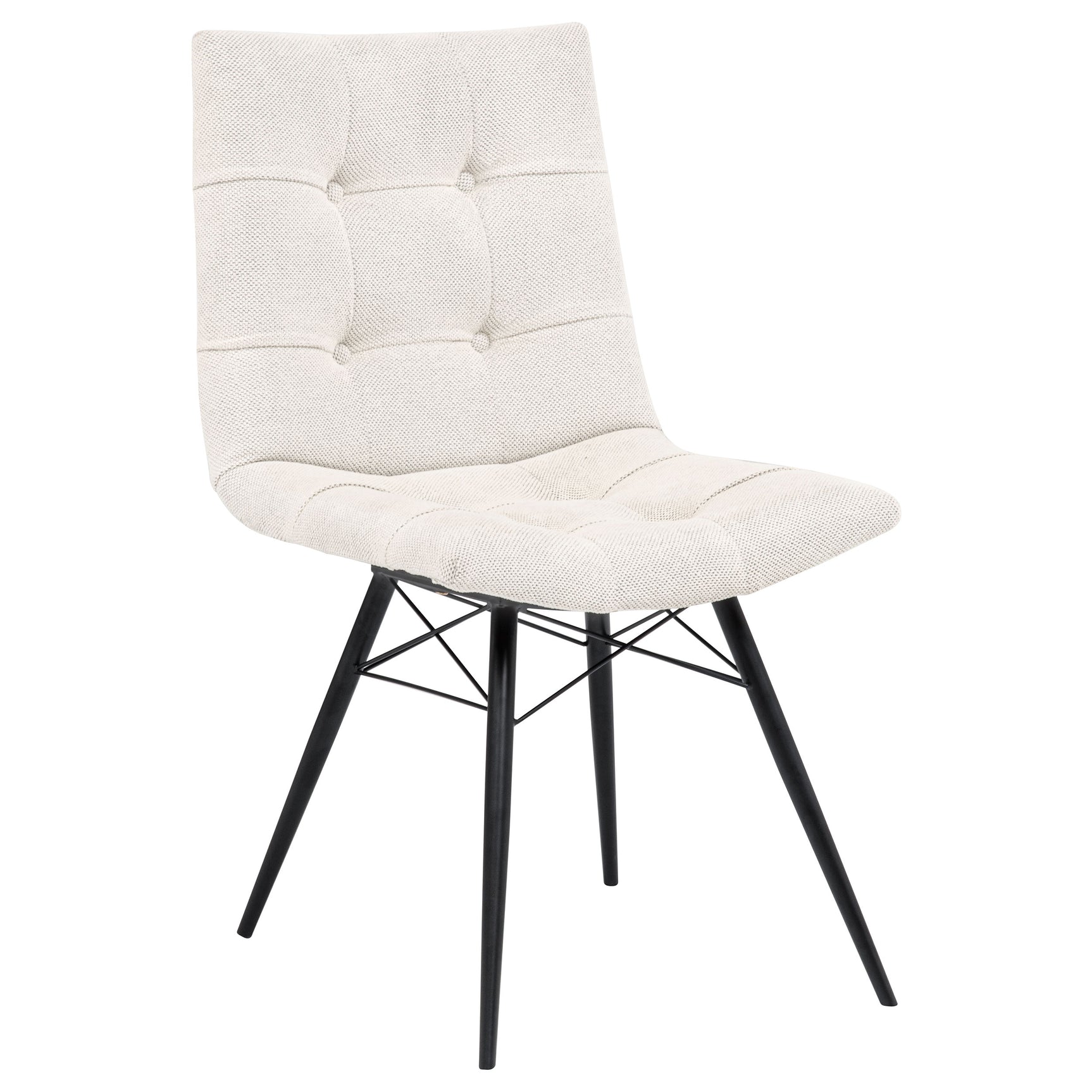 Aiken Saddle/Stone White Fabric Upholstered Dining Side Chair (Set of 4) - Ornate Home