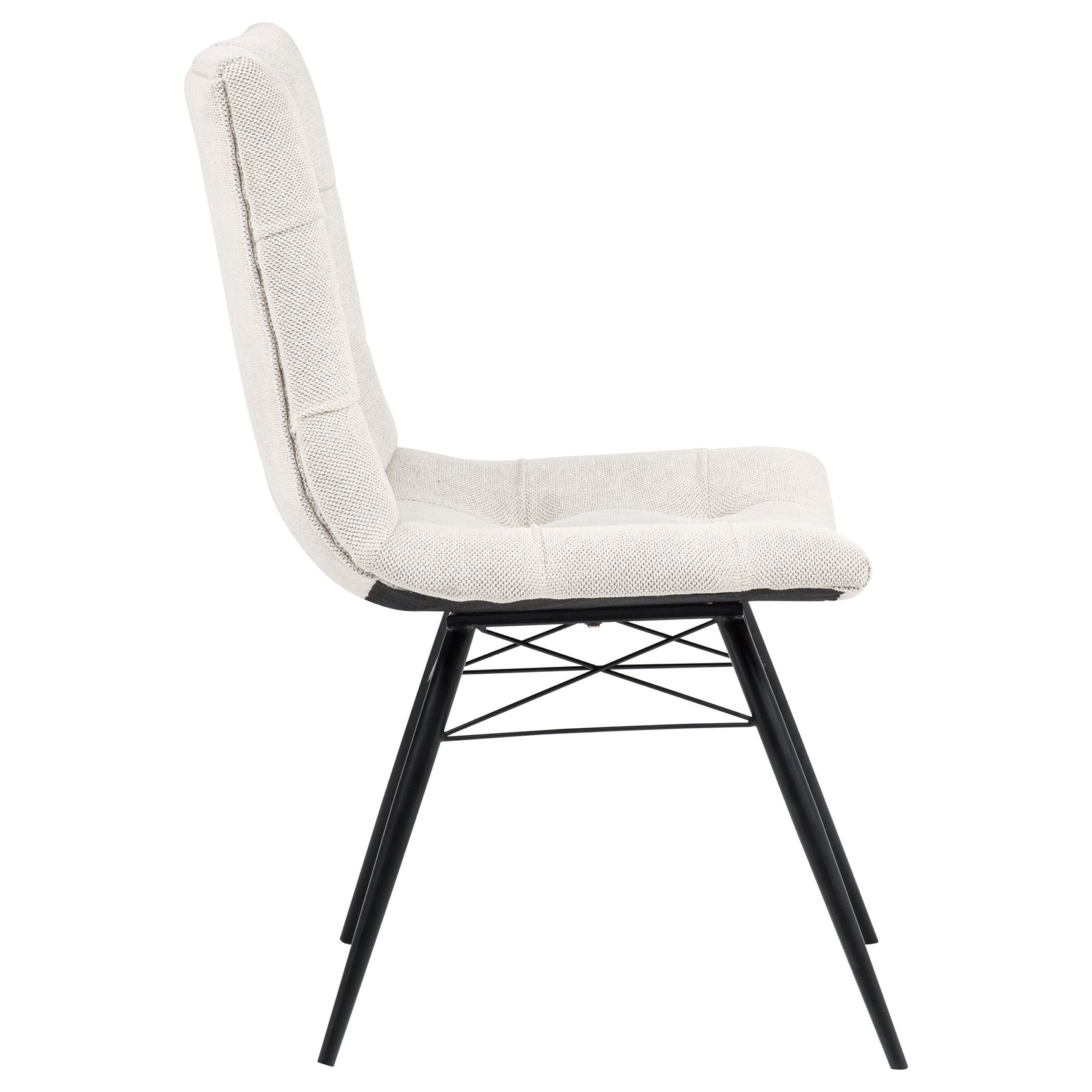 Aiken Saddle/Stone White Fabric Upholstered Dining Side Chair (Set of 4) - Ornate Home