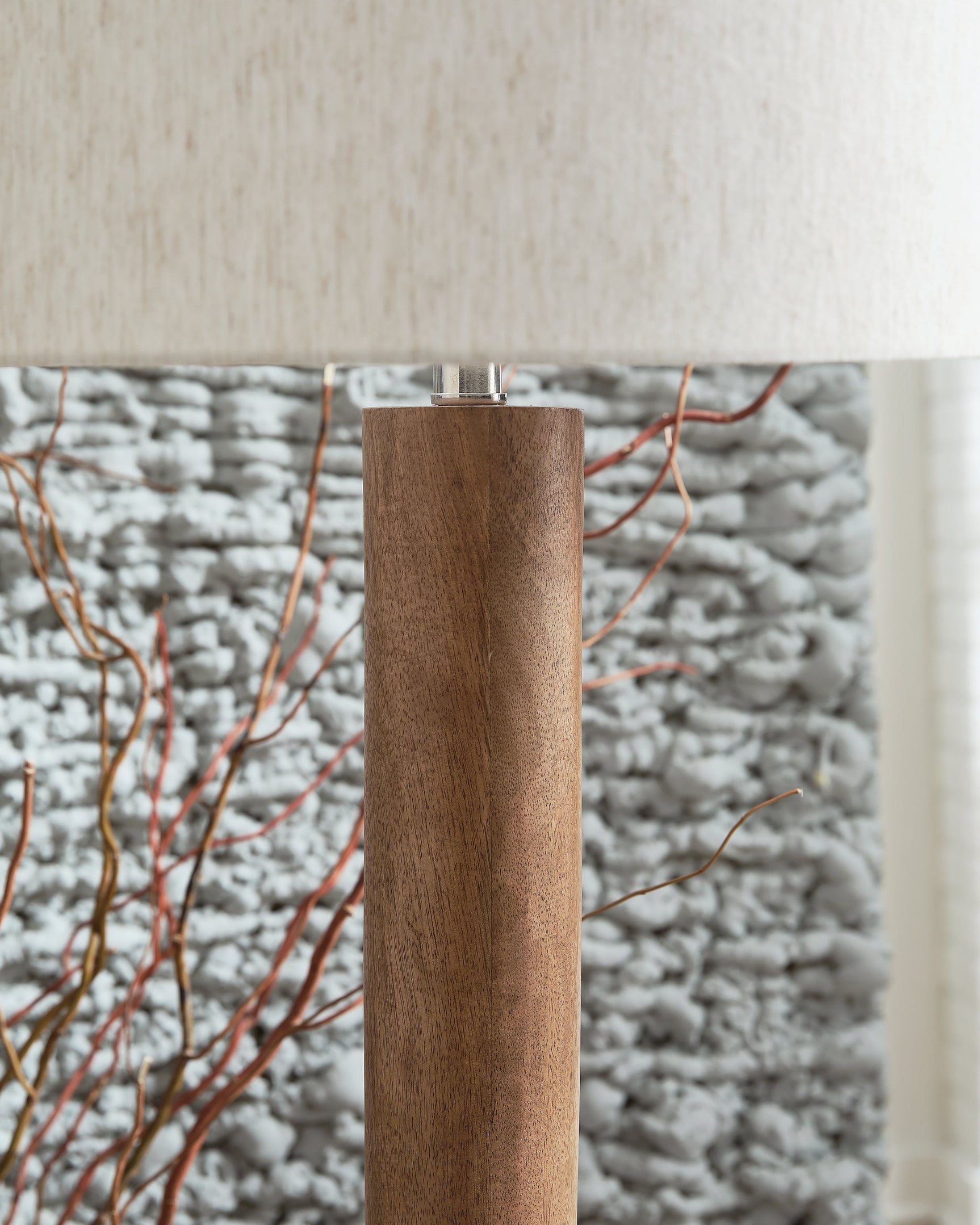 Ailsa Natural Brown Wood Floor Lamp (1/CN) (Online Special Price) - Ornate Home