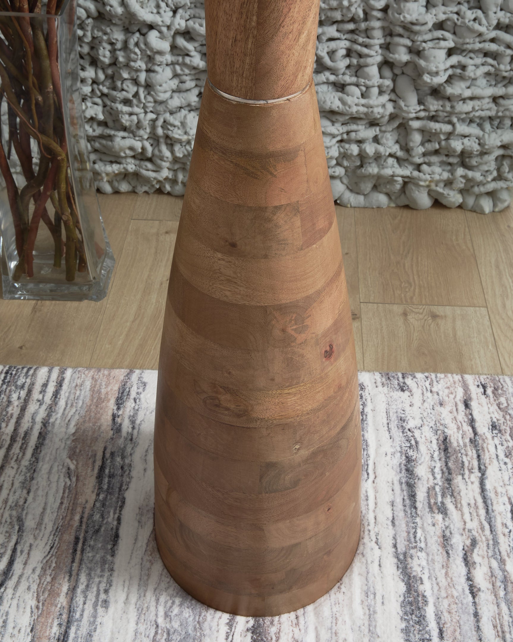 Ailsa Natural Brown Wood Floor Lamp (1/CN) (Online Special Price) - Ornate Home