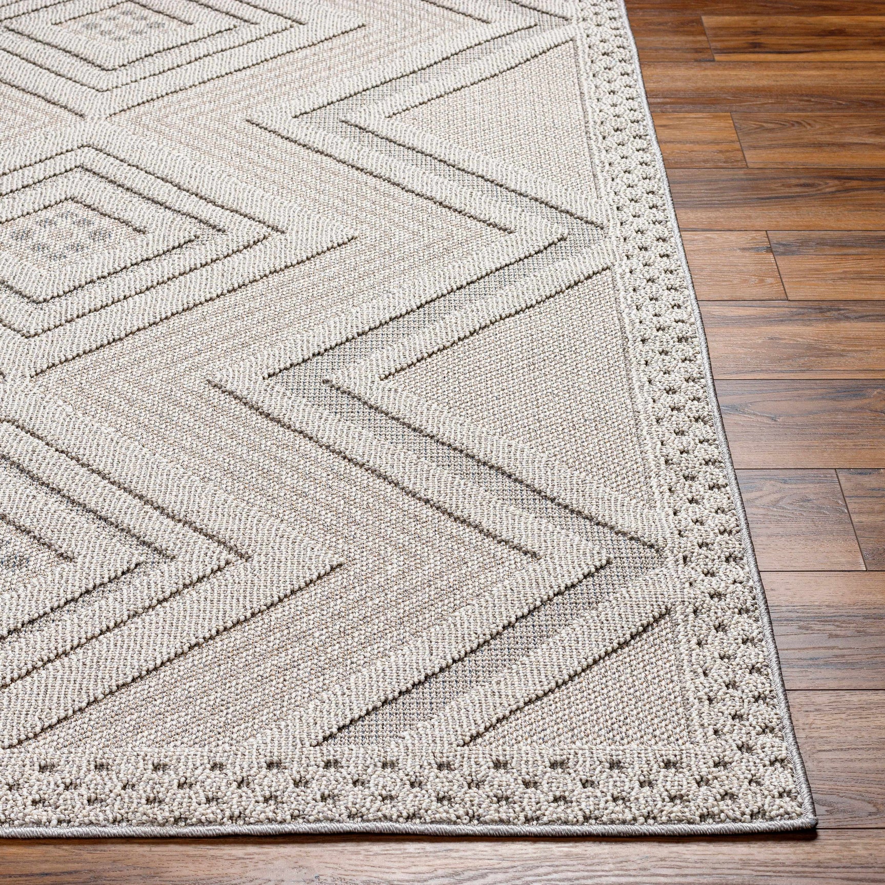 Aimee Natural Gray Outdoor Area Rug - Clearance - Ornate Home