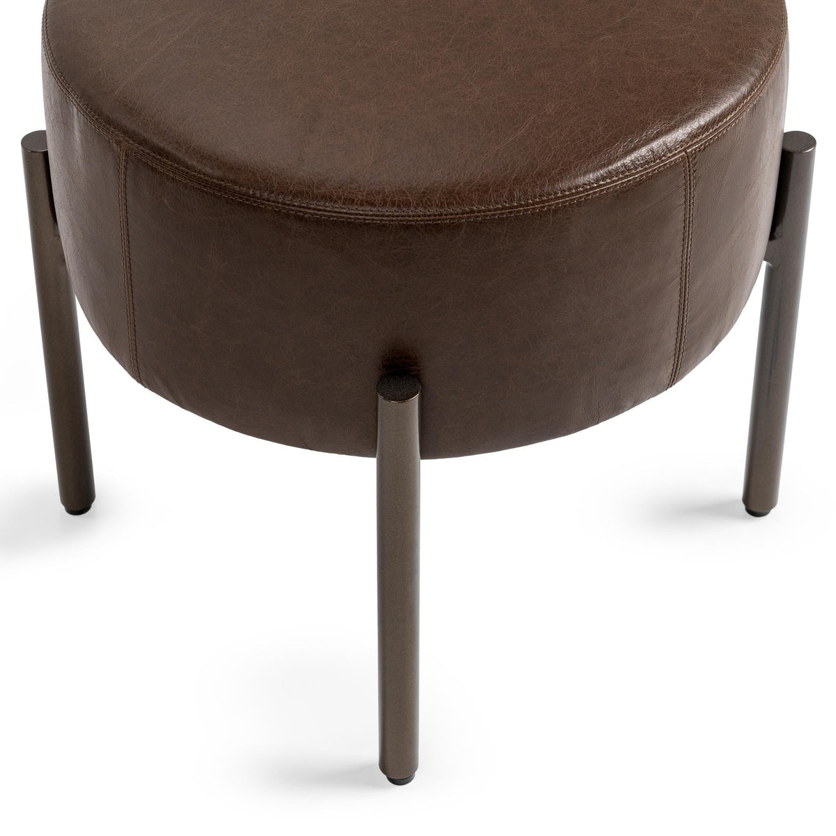Aimie Cocoa Brown Accent Stool