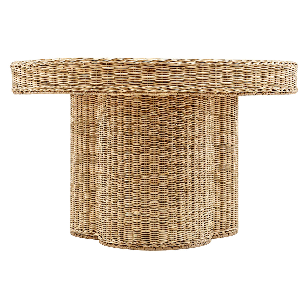 Ainsley 32 Inch Round Natural Rattan Coffee Table - Ornate Home