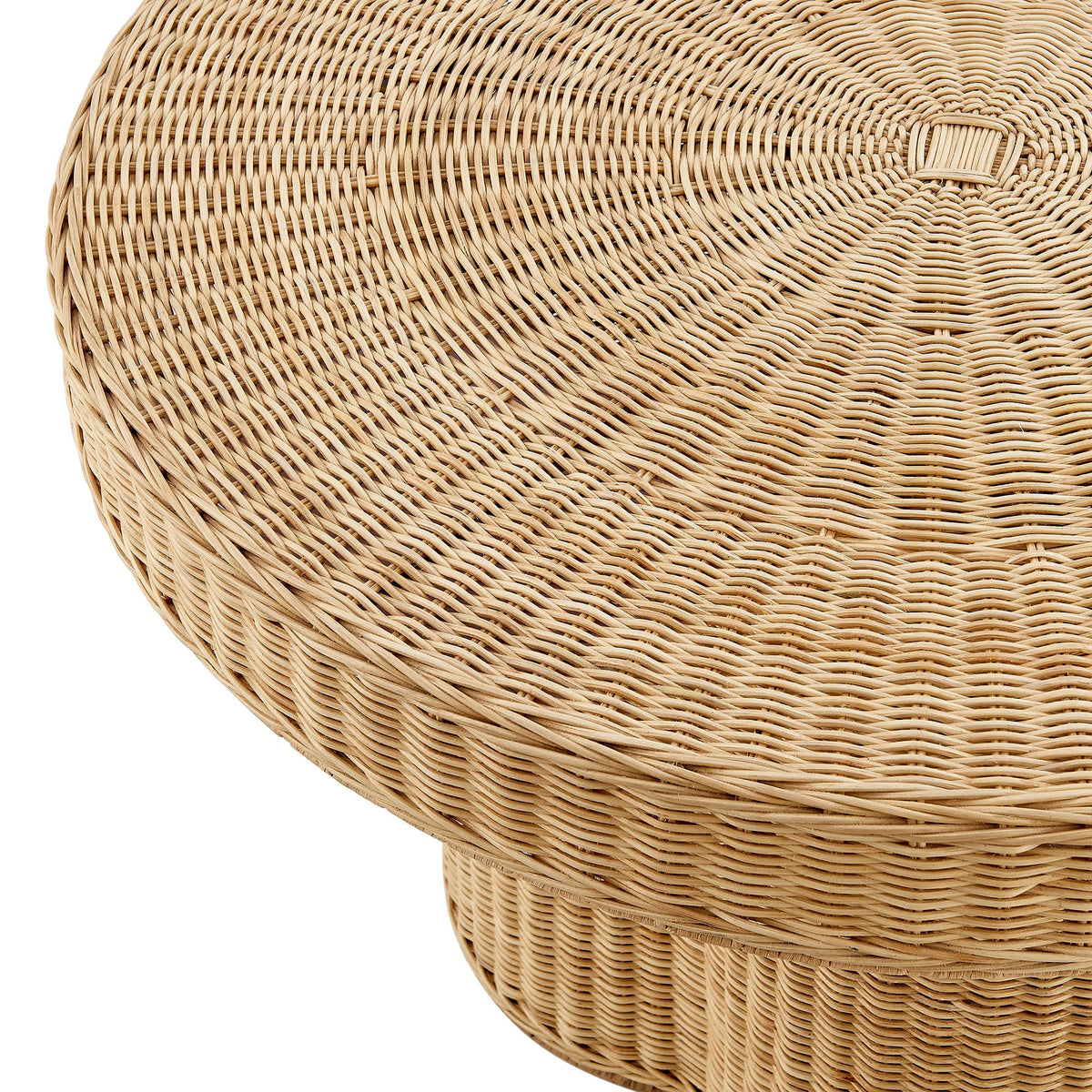Ainsley 32 Inch Round Natural Rattan Coffee Table - Ornate Home