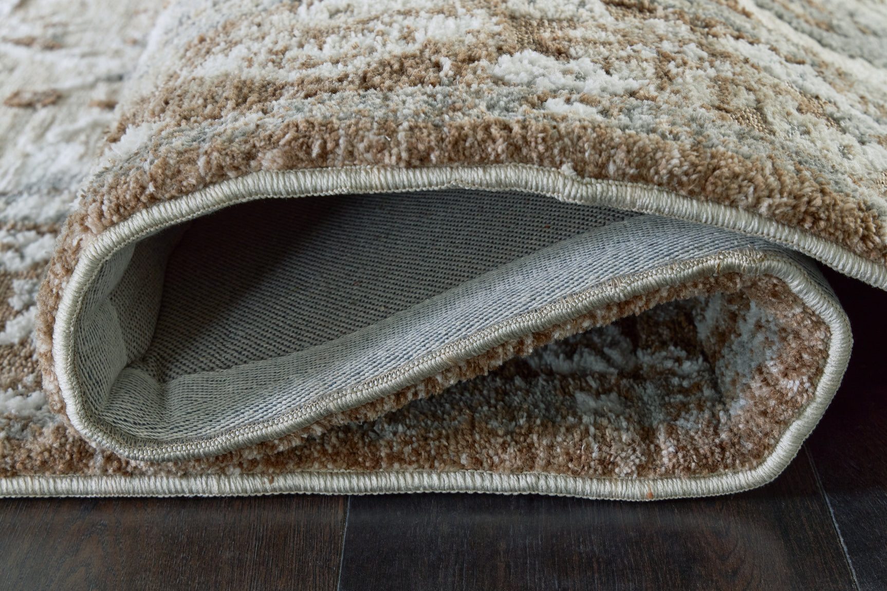 Ainswick Brown/Beige/Gray Memory Foam Large Rug - Ornate Home