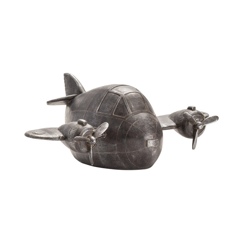 Airplane Grey Statue - Ornate Home