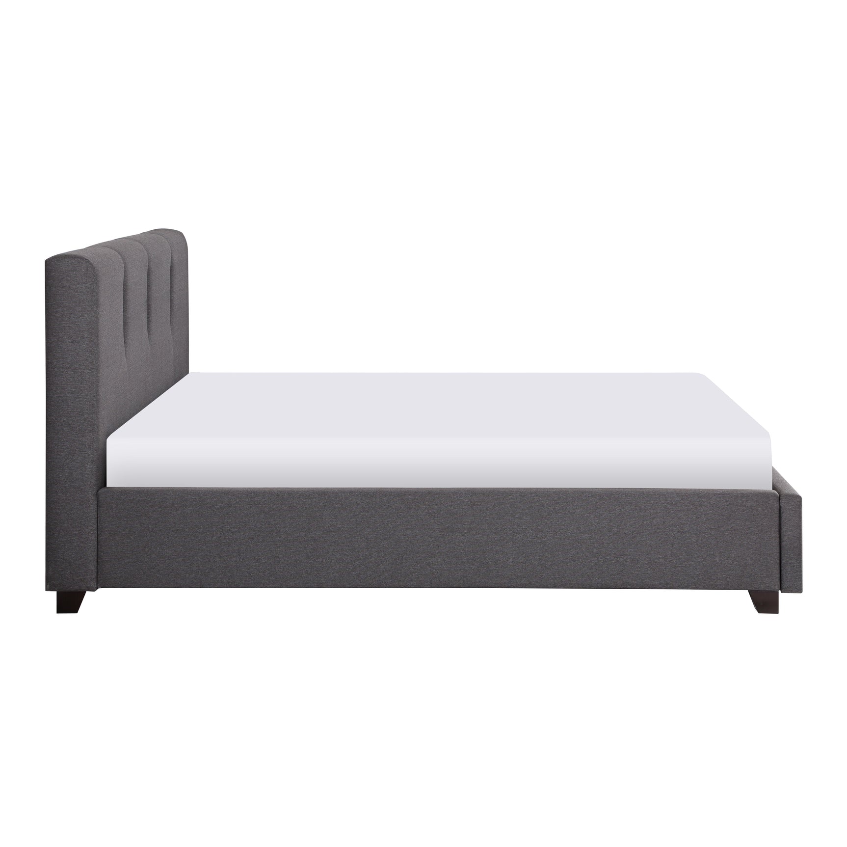 Aitana Graphite California King Platform Bed With Storage Footboard - Ornate Home