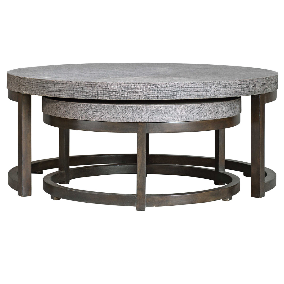 Aiyara Gray Nesting Tables (Set of 2) - Ornate Home