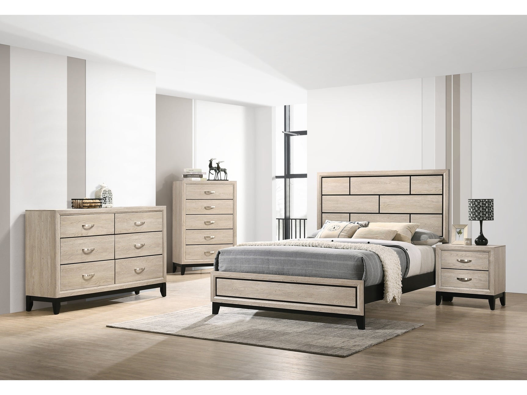 Akerson Driftwood Panel Bedroom Set - Ornate Home