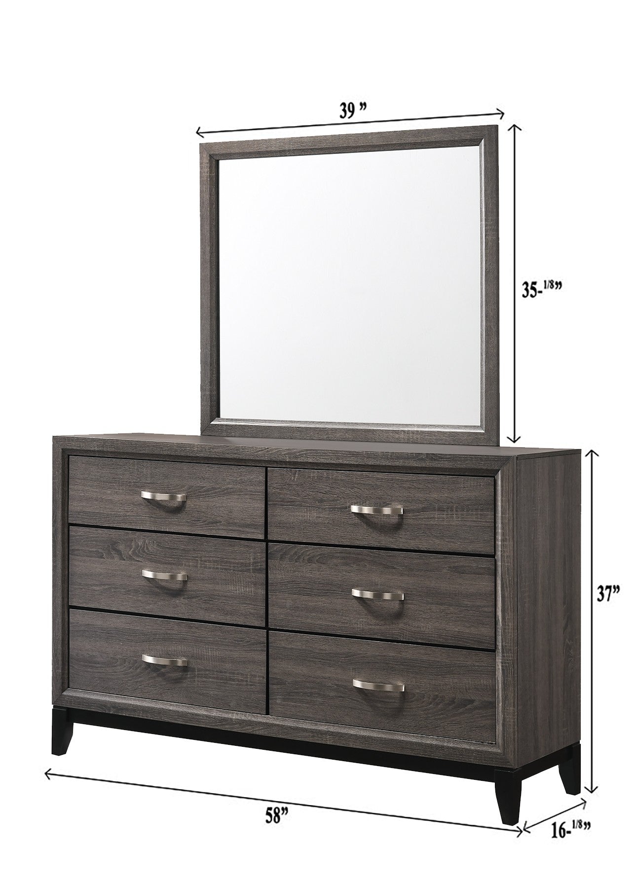 Akerson Gray Panel Bedroom Set - Ornate Home