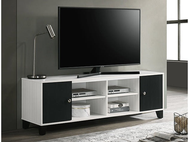 Akerson White/Black Tv Stand - Ornate Home