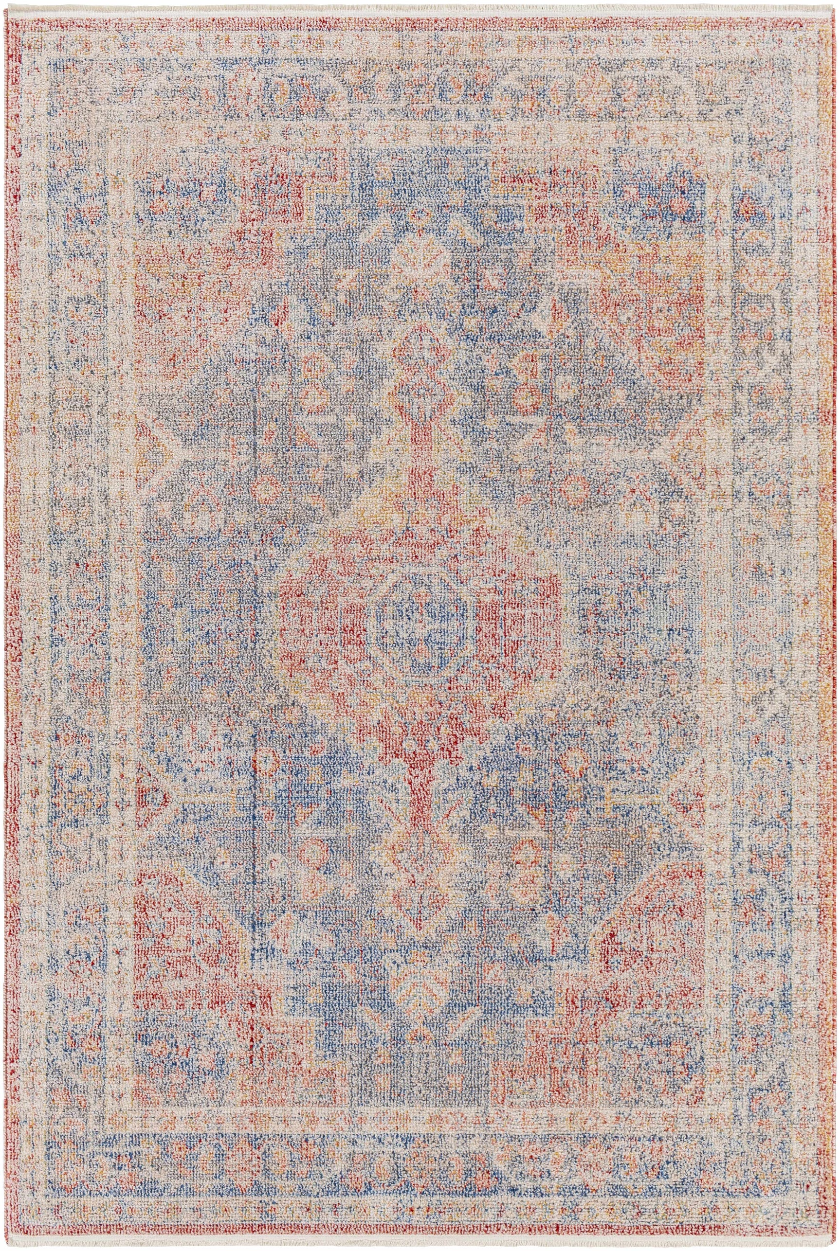 Akio Red & Blue Area Rug - Clearance - Ornate Home