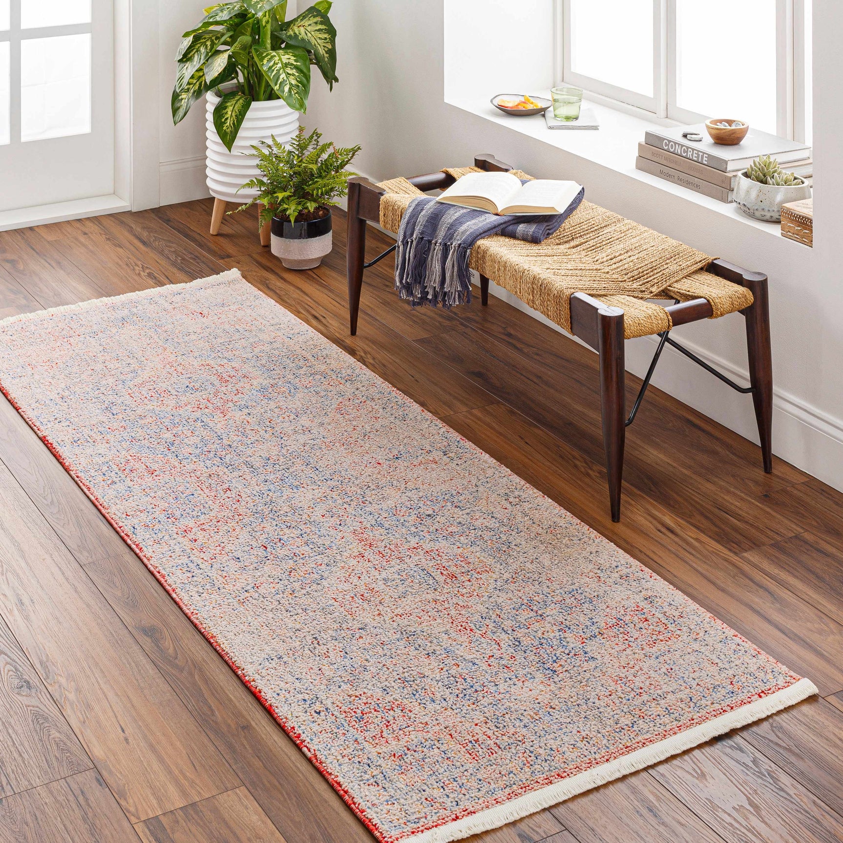 Akio Red & Blue Area Rug - Clearance - Ornate Home