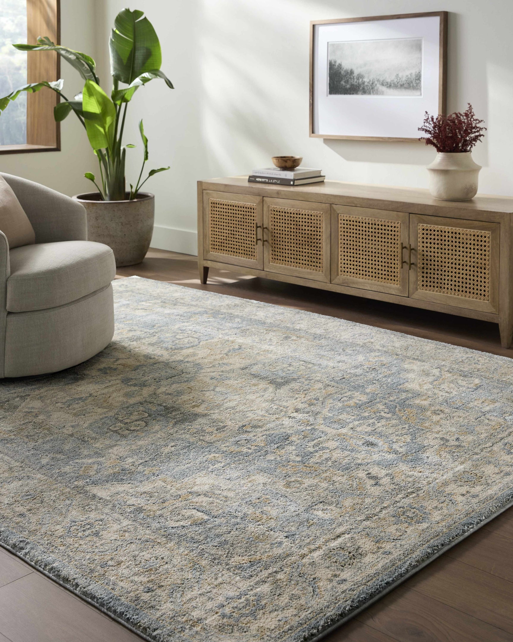 Akshay Beige Thick Luxe Area Rug - Ornate Home